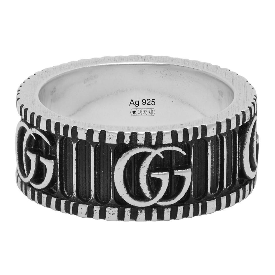 Rettsmedicin indhold Menda City Gucci Gg Band Ring in Silver (Metallic) for Men - Save 6% - Lyst