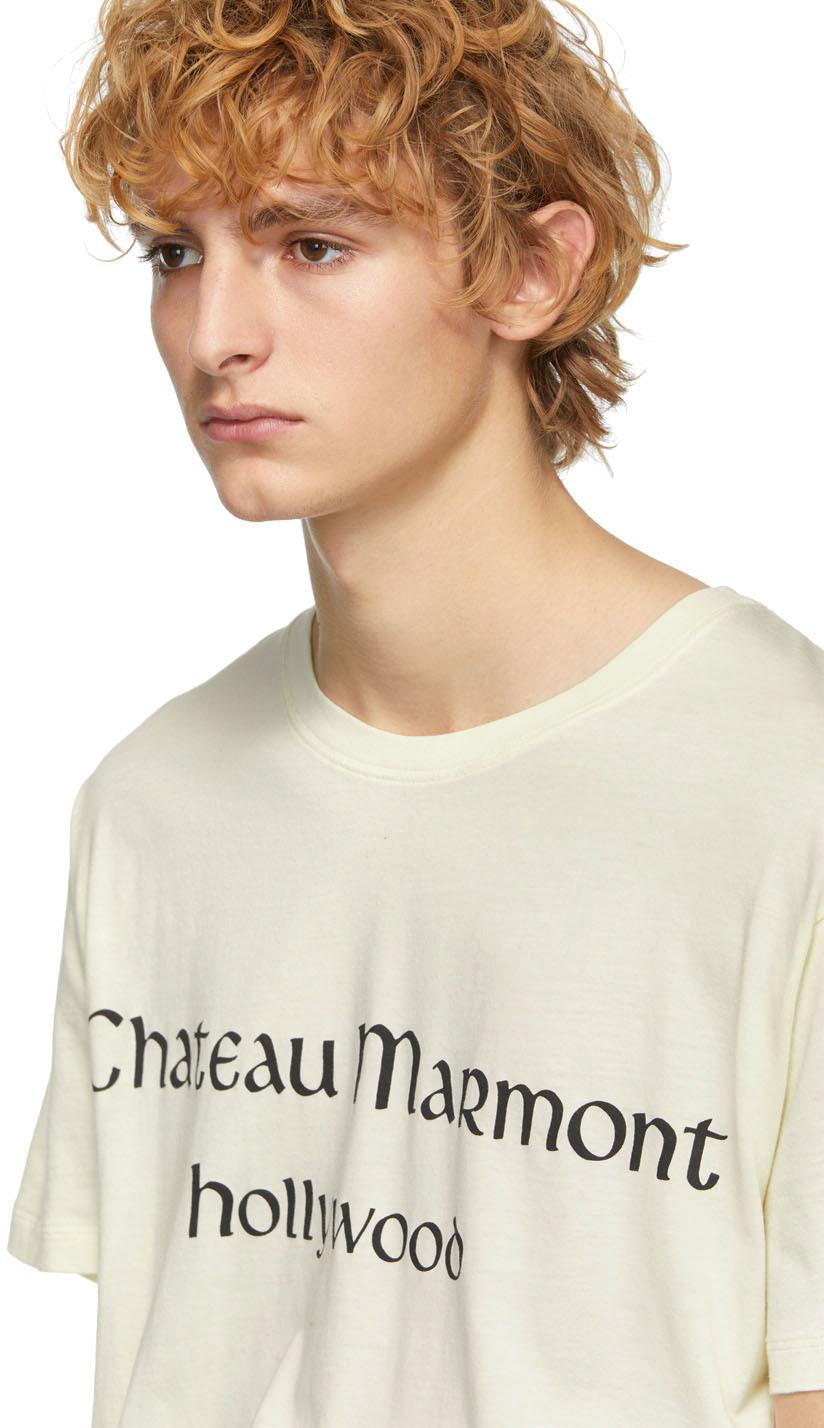 Gucci Off-white 'chateau Marmont' T-shirt for Men | Lyst