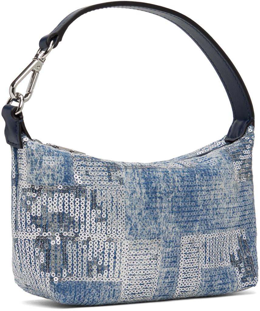 Ganni Sequin Small Butterfly Pouch in Blue | Lyst