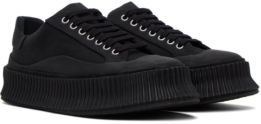 Jil Sander メンズ ブラック プラットフォーム スニーカー Jil Sander メンズ ブラック プラットフォーム スニーカー