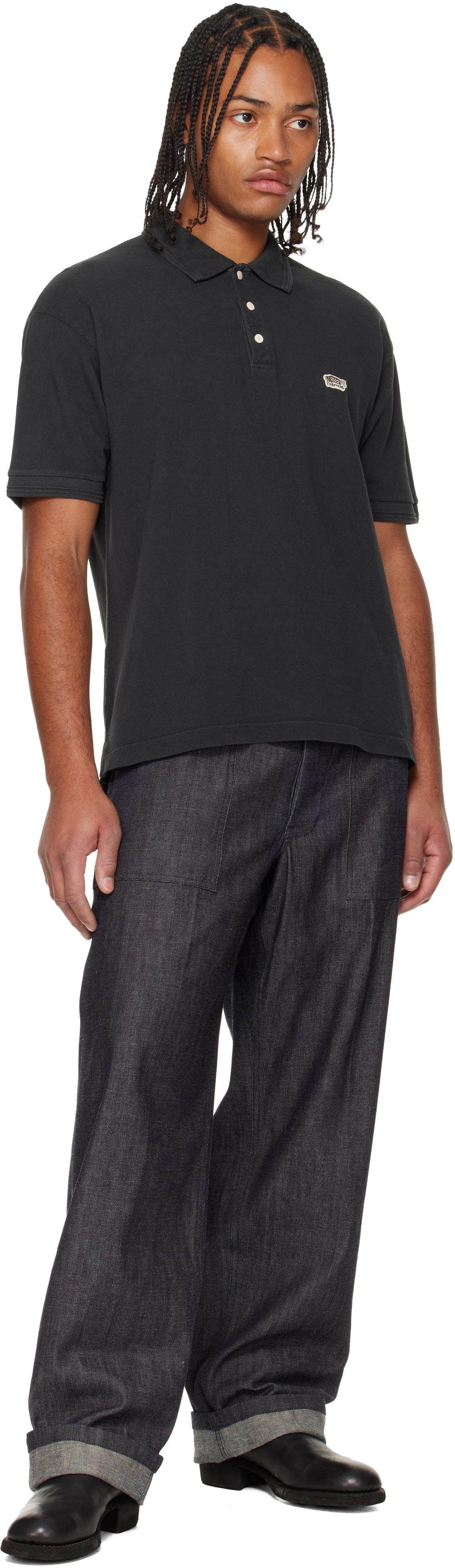 Visvim Jumbo Weller S/S Dmgd Polo in Black for Men | Lyst