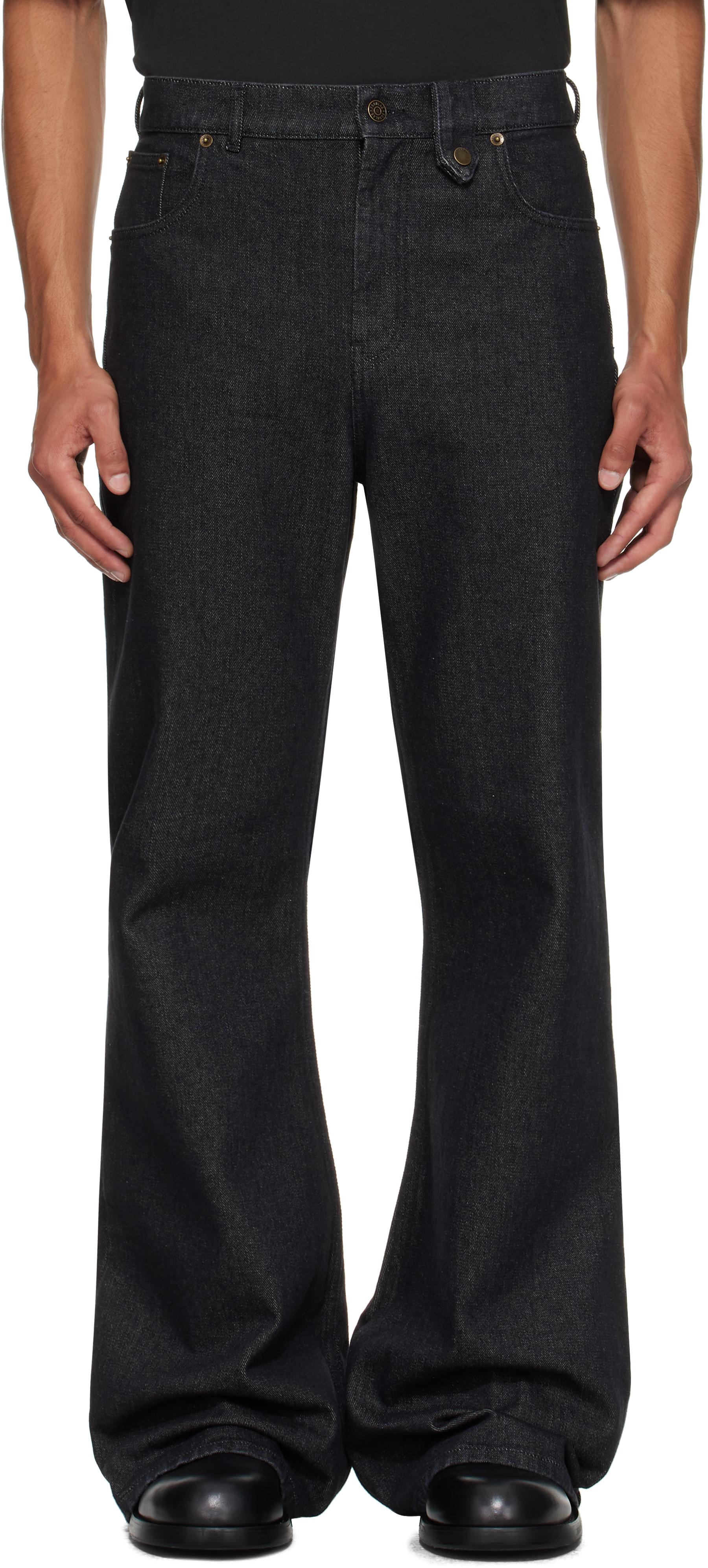 Egonlab Samy Wide Leg Jeans in Black for Men | Lyst