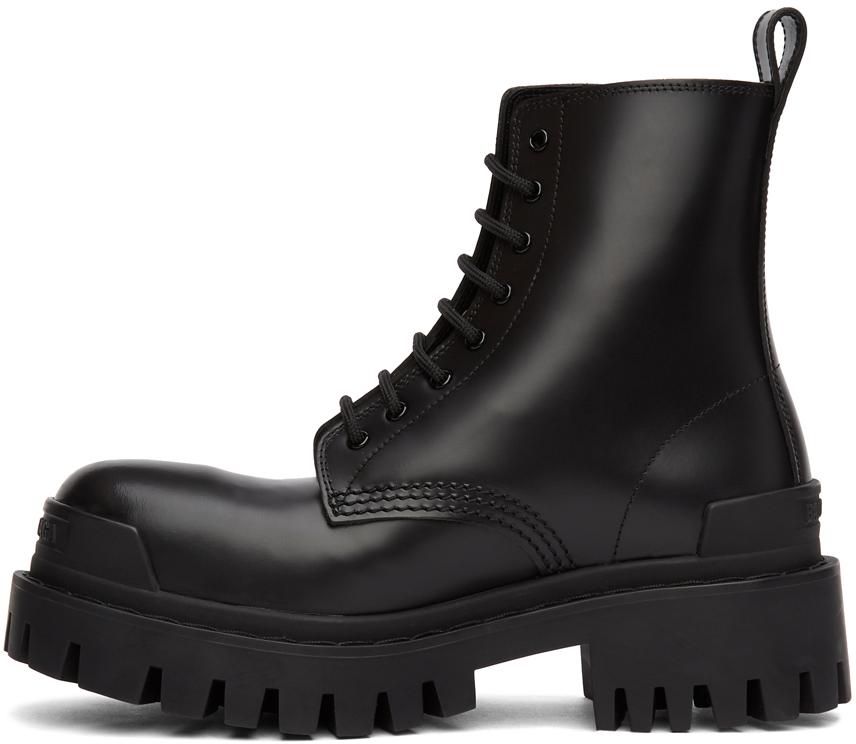 Balenciaga Leather Strike Boots in Black - Lyst