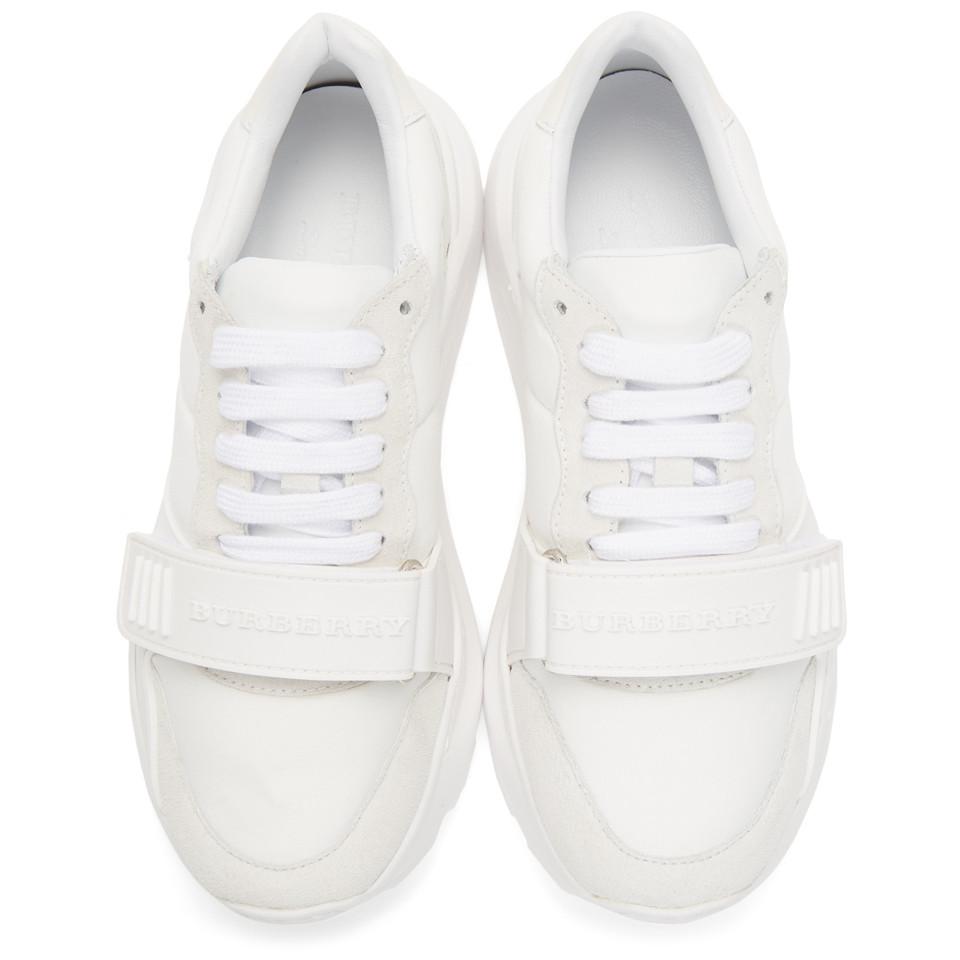 Burberry White Regis Sneakers | Lyst