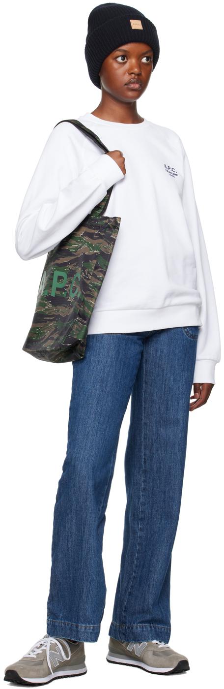 A.P.C. レディース グリーン リバーシブル カーキ Lou トート A.P.C. レディース グリーン リバーシブル カーキ Lou トート