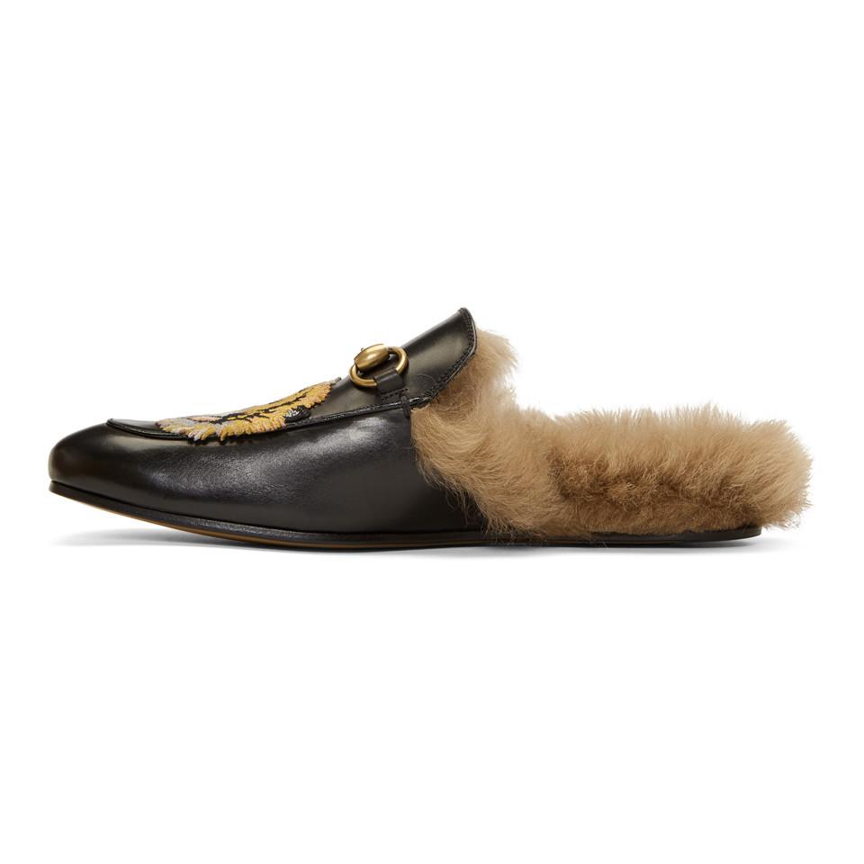 Gucci Princetown Slipper With Tiger for Men | Lyst