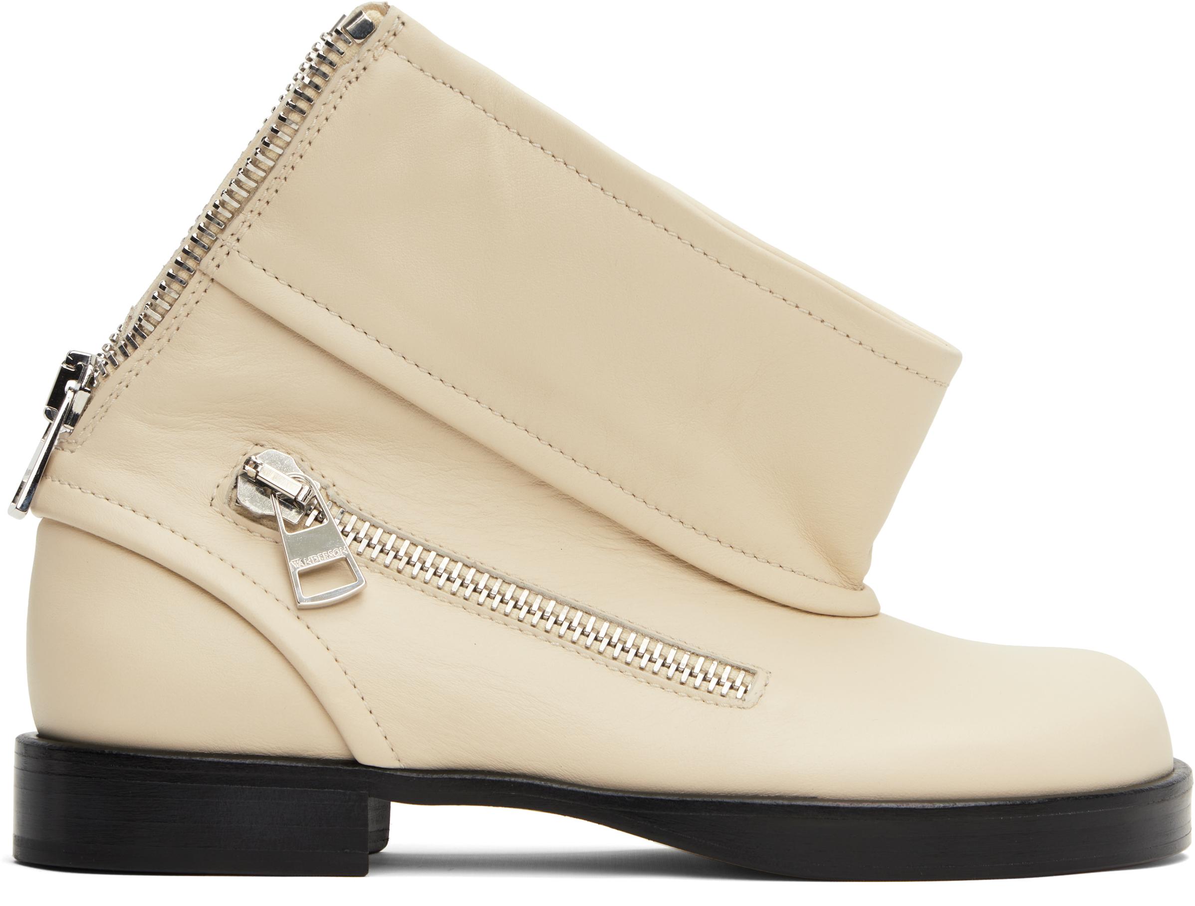 ☆VIP価格☆ JW ANDERSON レザー製 ブーツ JW Anderson チェーンヒール レザーアンクルブーツ | ブラック