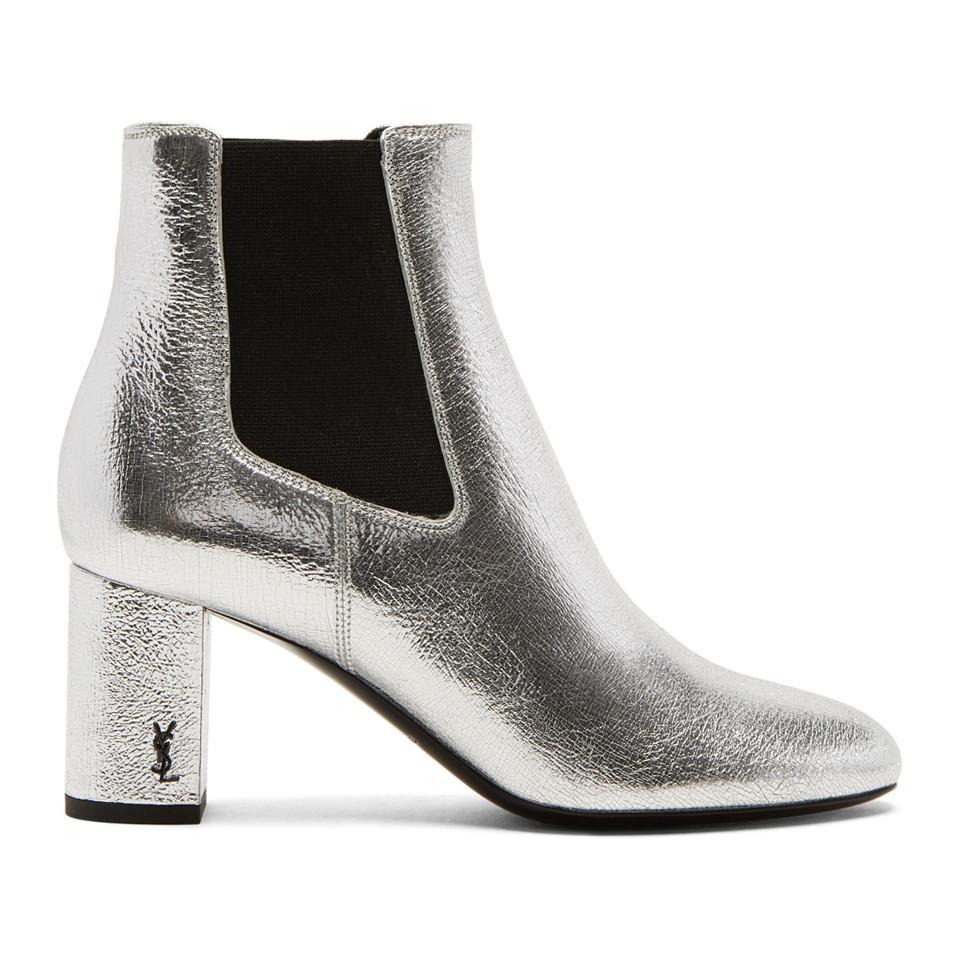 ysl metallic boots