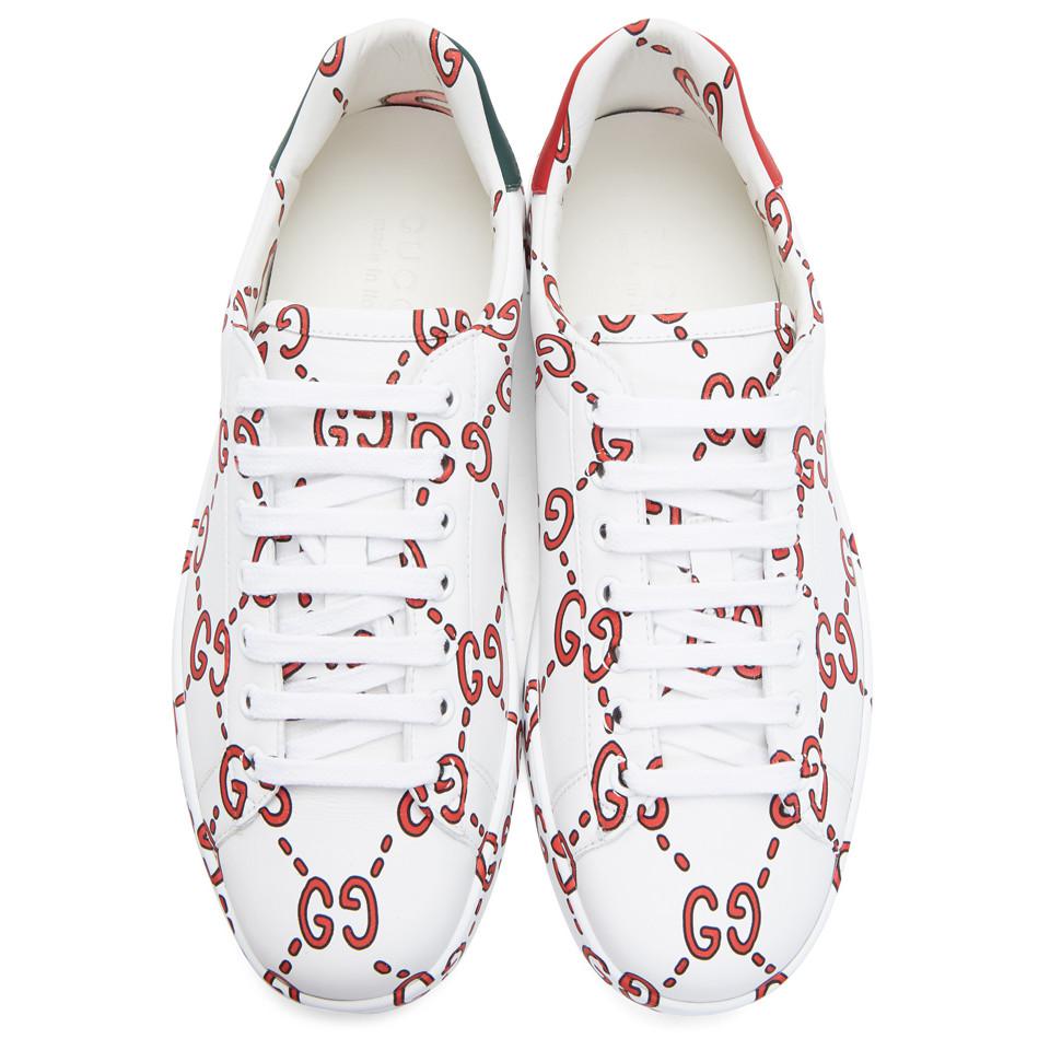 gucci new ace web sneakers