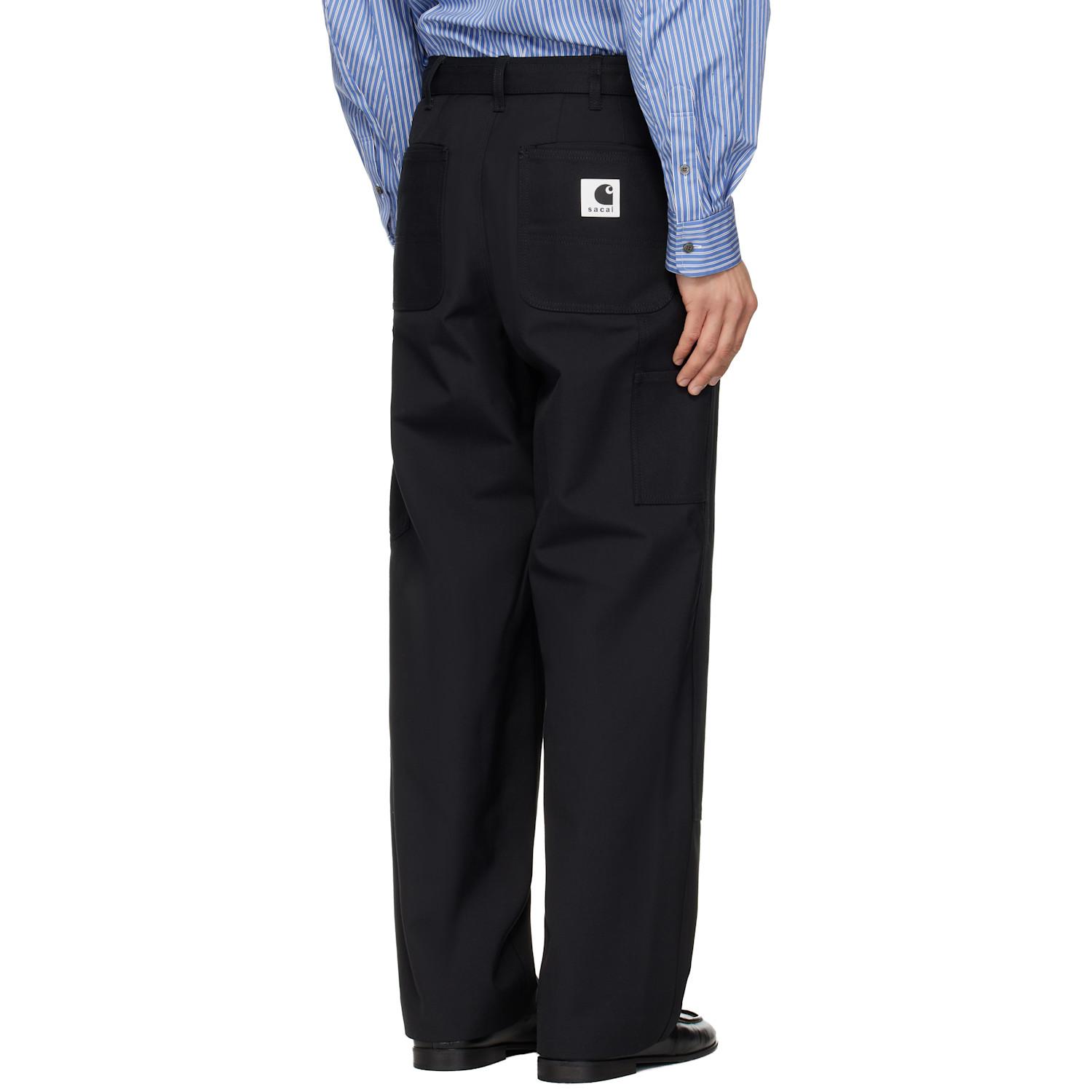 Sacai Carhartt Wip Edition Duck Trousers in Black for Men | Lyst UK