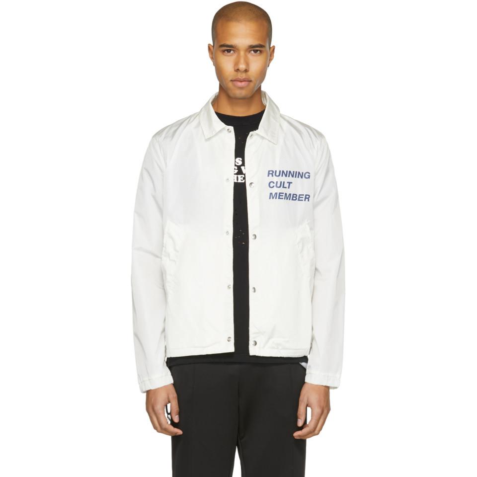 Download Satisfy Synthetic White Cult Coach Jacket for Men - Lyst