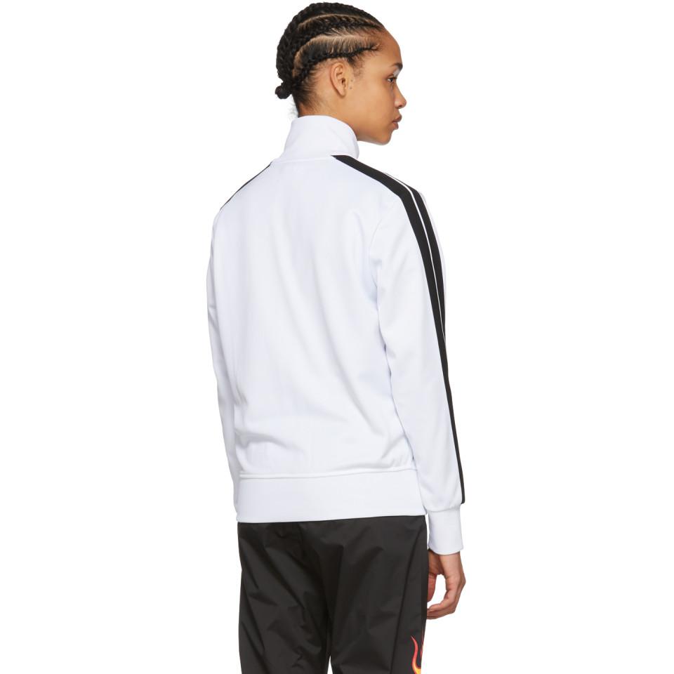 Palm Angels White And Black Logo Track Jacket | Lyst