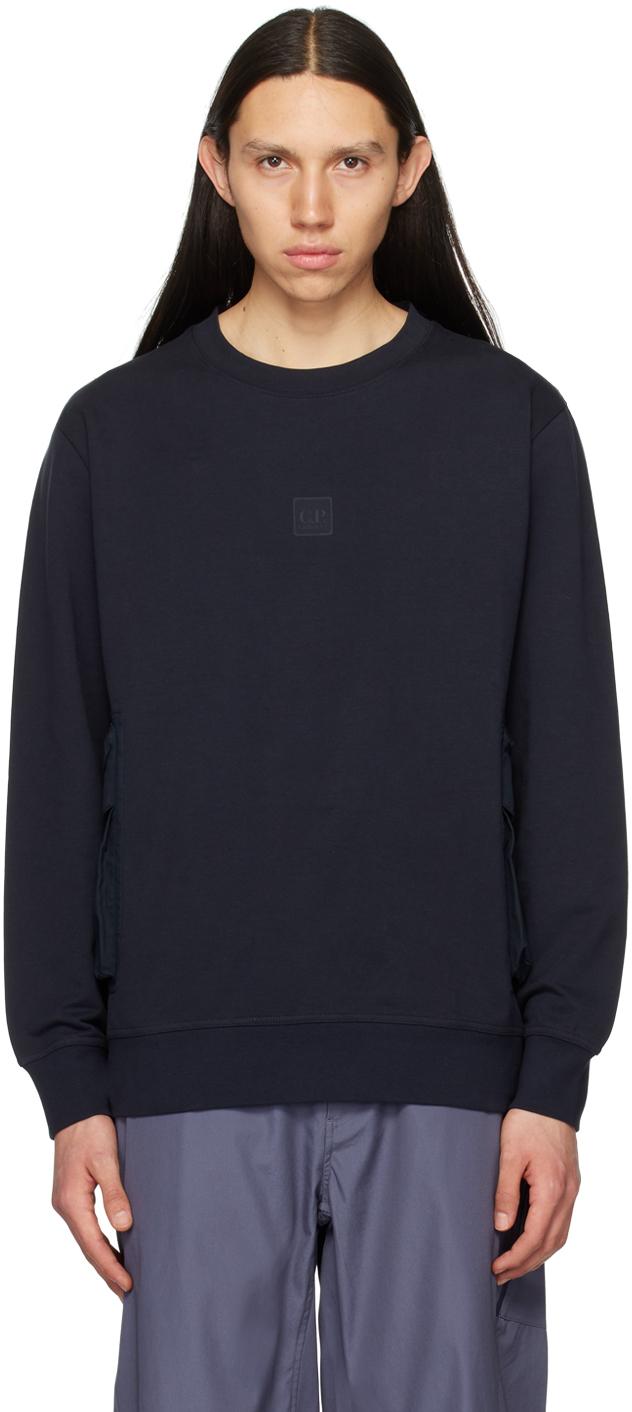 C.P. Company メンズ ブルー ネイビー ポケット スウェット C.P. Company メンズ ブルー ネイビー ポケット スウェット