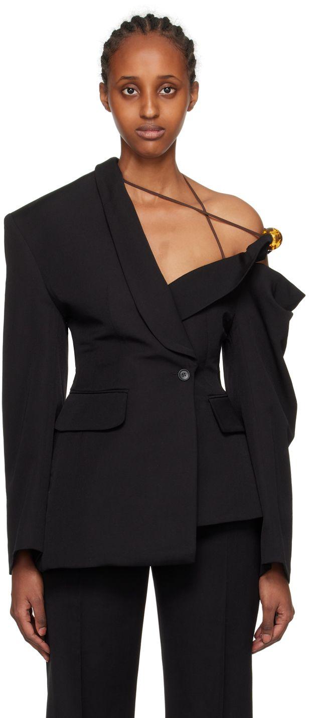 ジャケット・アウター Jacquemus La Veste Baska Jacket Black Jacquemus - La Veste Baska Blazer in Black Jacquemus