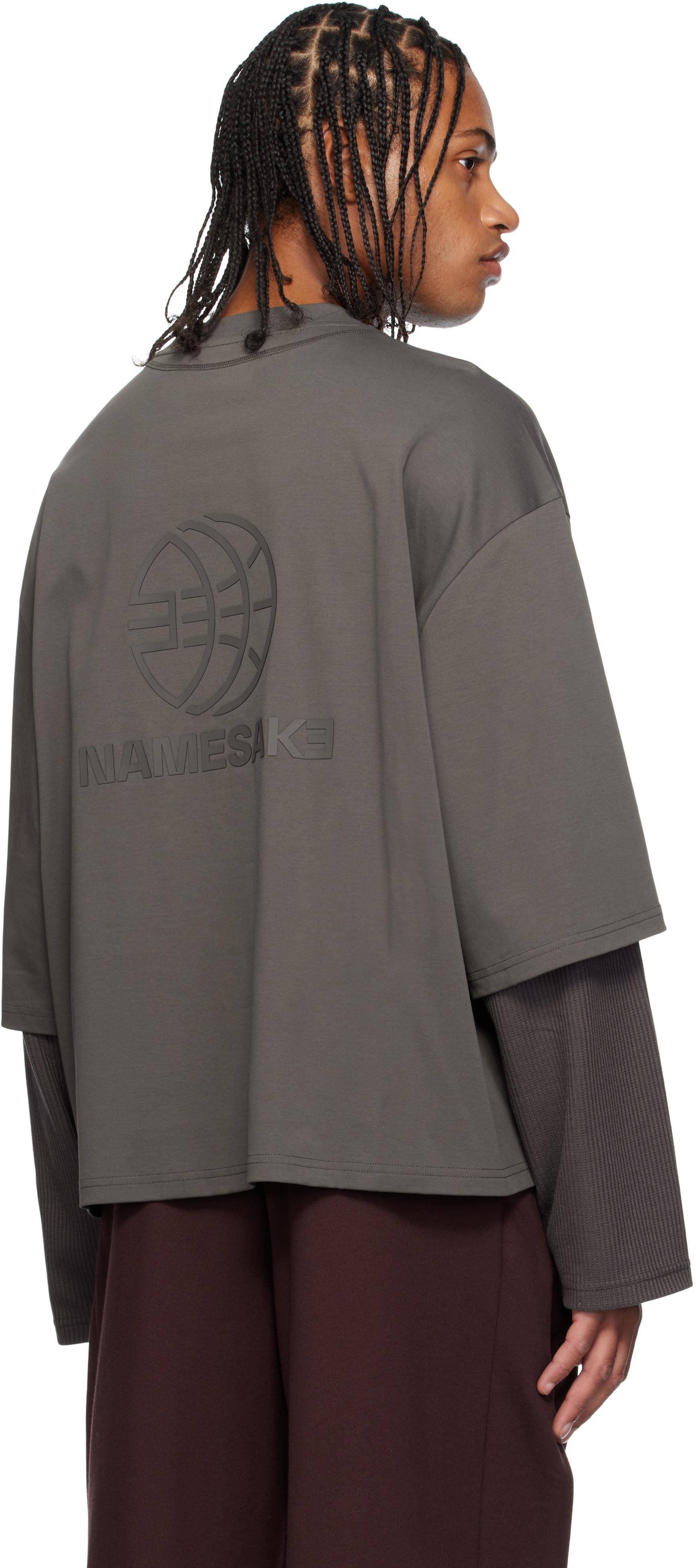NAMESAKE Mayo Oversized Globe Double Sleeve T-shirt in Black for 
