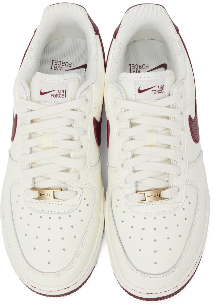 Rimpels auteur Luchtvaart Nike Burgundy Air Force 1 '07 Craft Sneakers in White for Men | Lyst