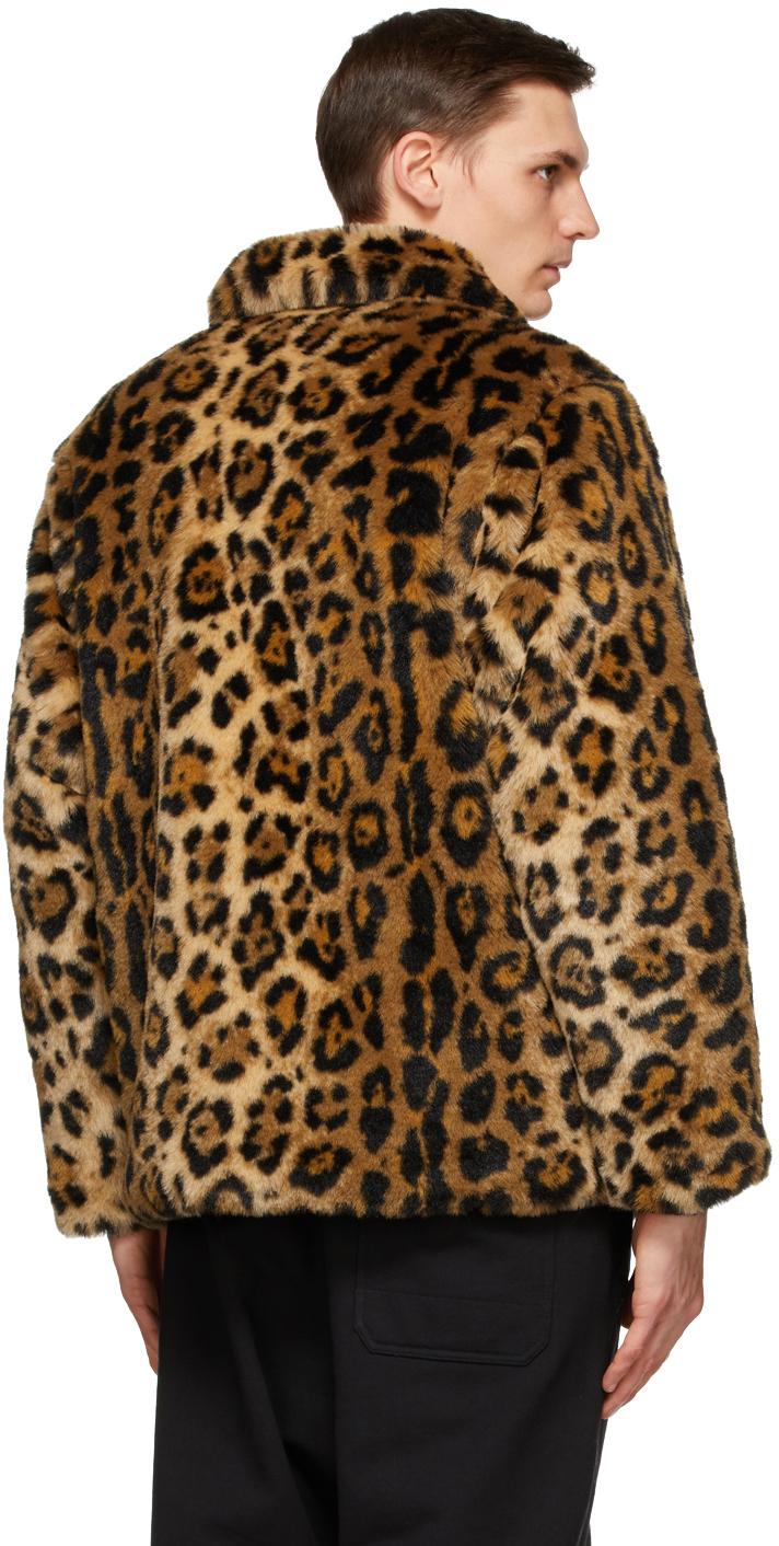 Wacko Maria Brown Faux-fur Jaguar Coach Jacket in Natural for Men