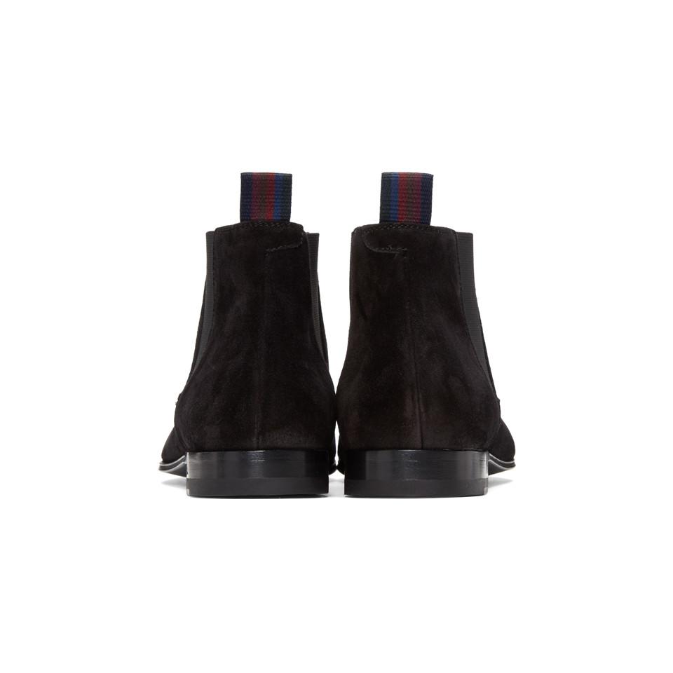 paul smith black suede chelsea boots