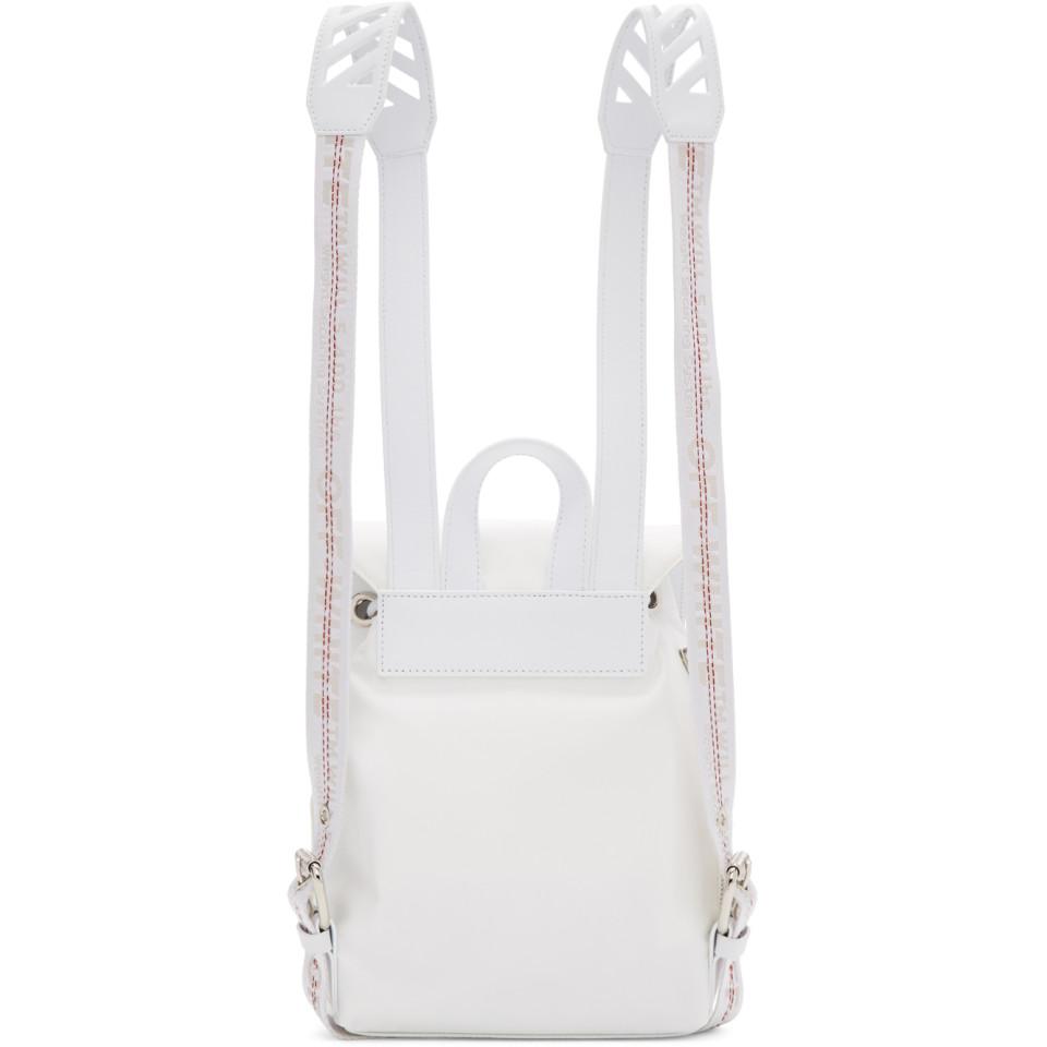 off white mini nylon backpack