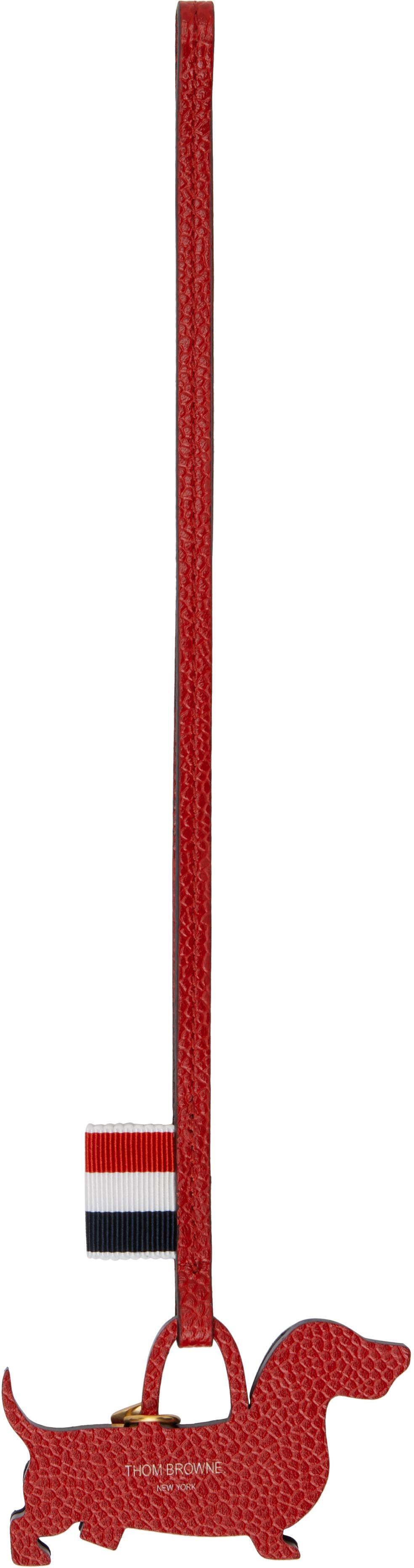 Thom Browne レディース ブラック レッド Hector バッグチャーム 
