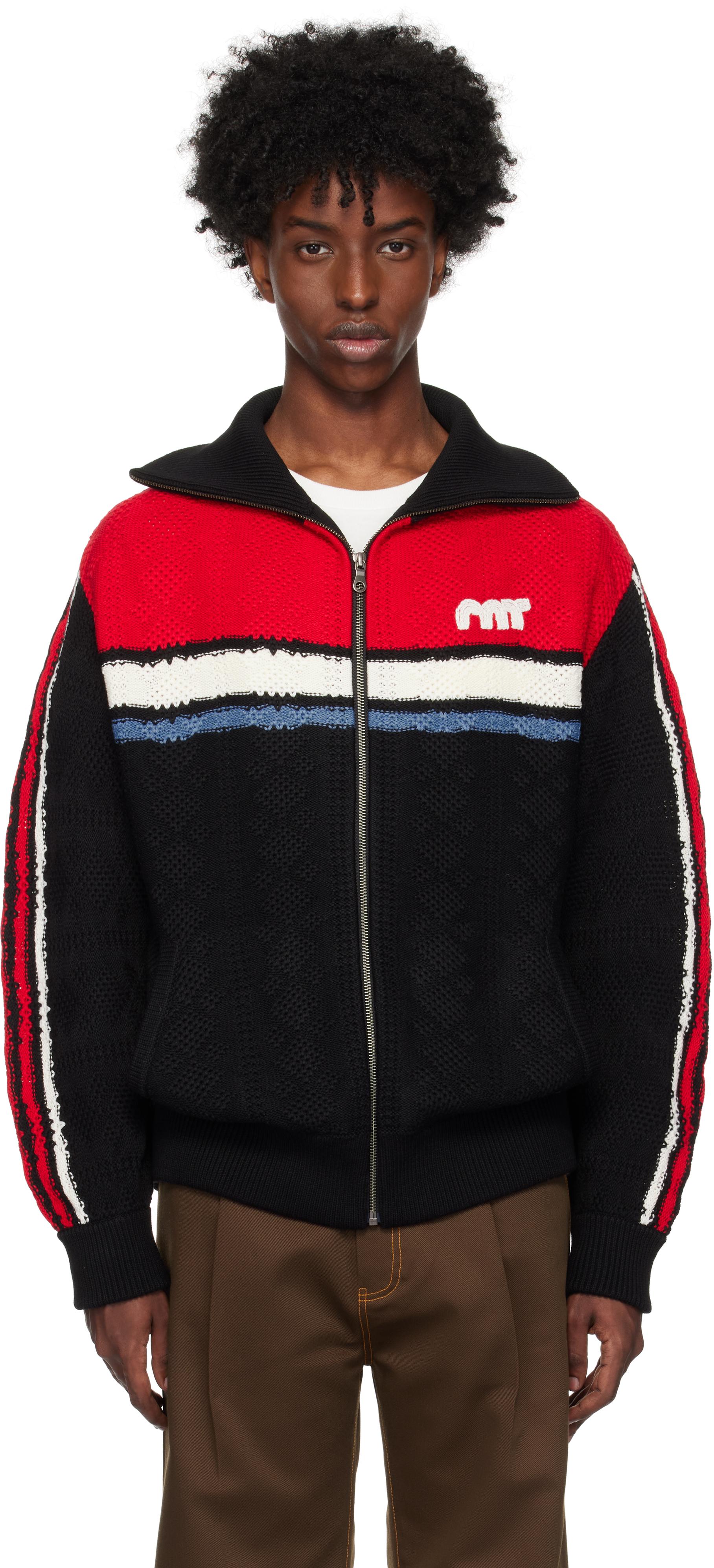rice nine ten Knitting Track Jacket in Red for Men | Lyst UK