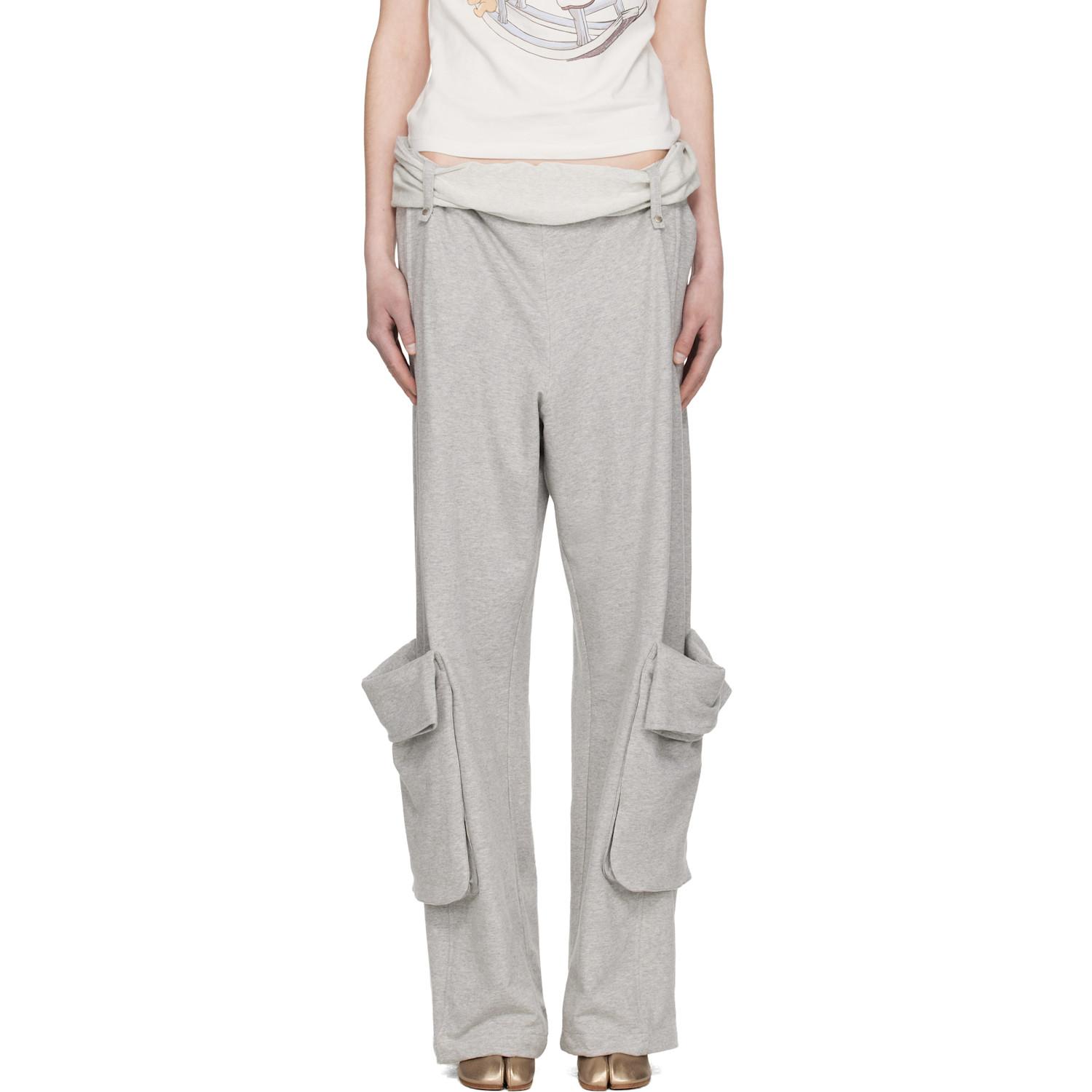 【OPEN YY】 ROLLED WAIST SWEAT CARGO PANTS OPEN YY Rolled Waist Sweat Cargo Pants in Gray | Lyst