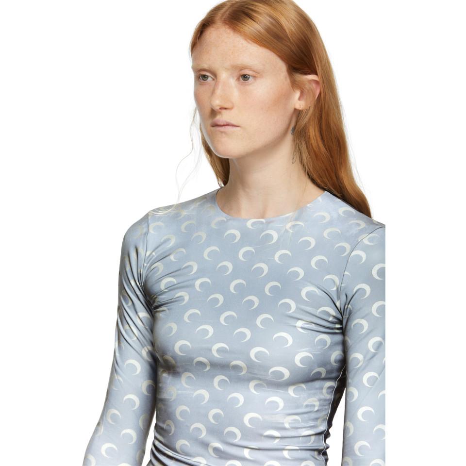 Tシャツ・カットソー MARINE SERRE SATIN SHIRT MOON ALLOVER 24386900_54508399_600.jpg