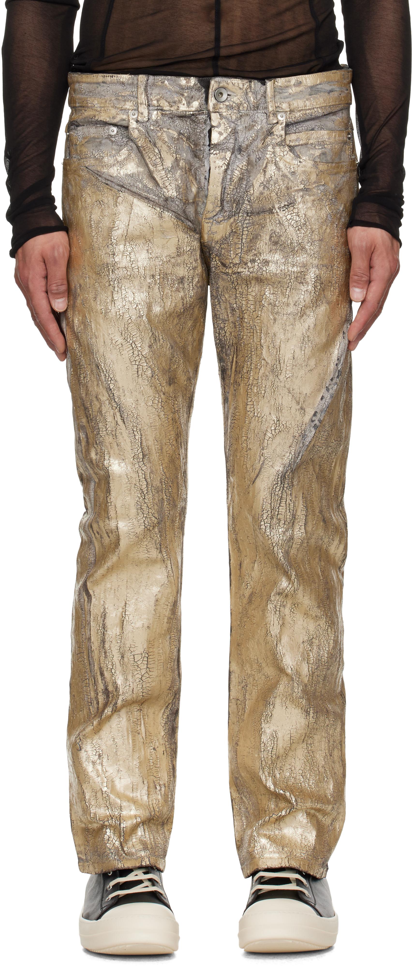 メンズ Rick Owens ゴールド Hollywood Headon Utility ジーンズ | Lyst