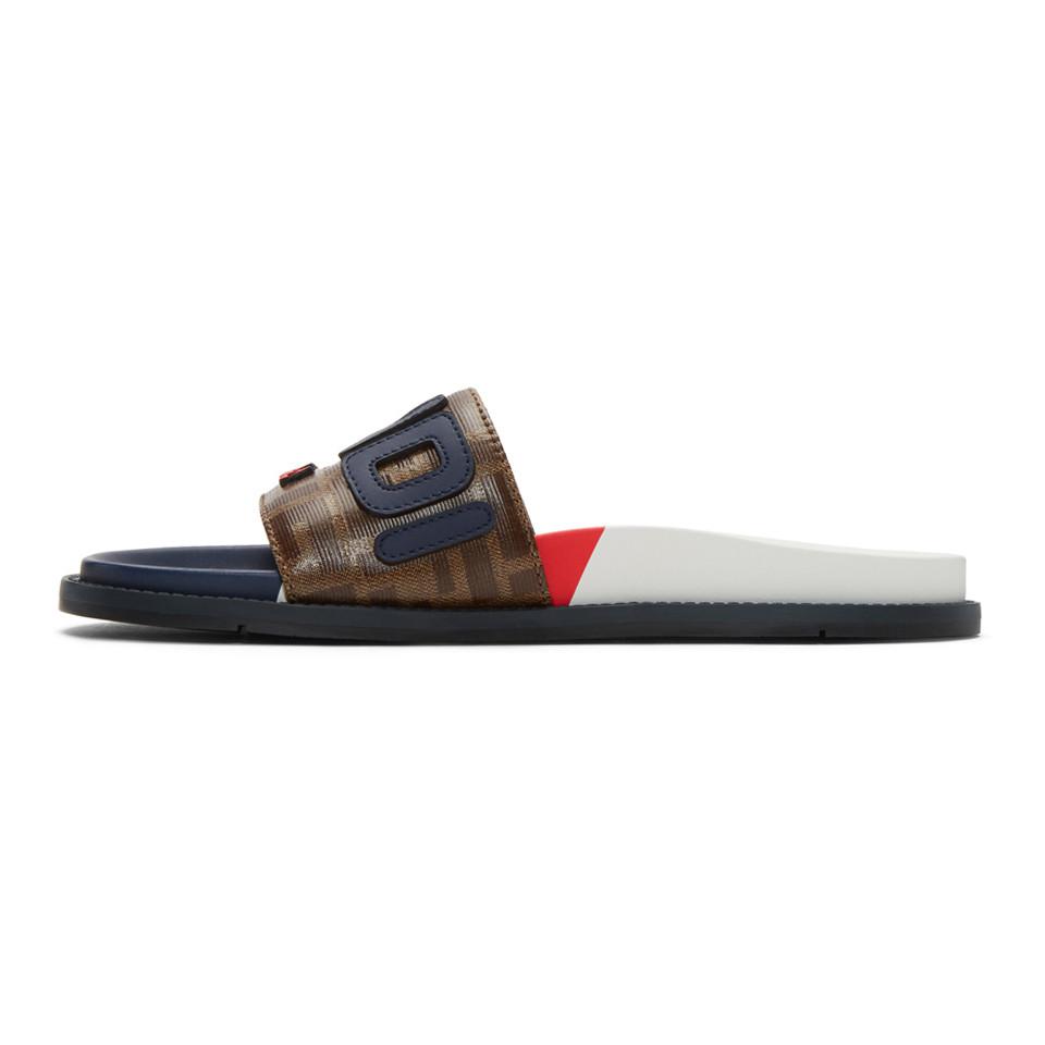 fendi slides multicolor