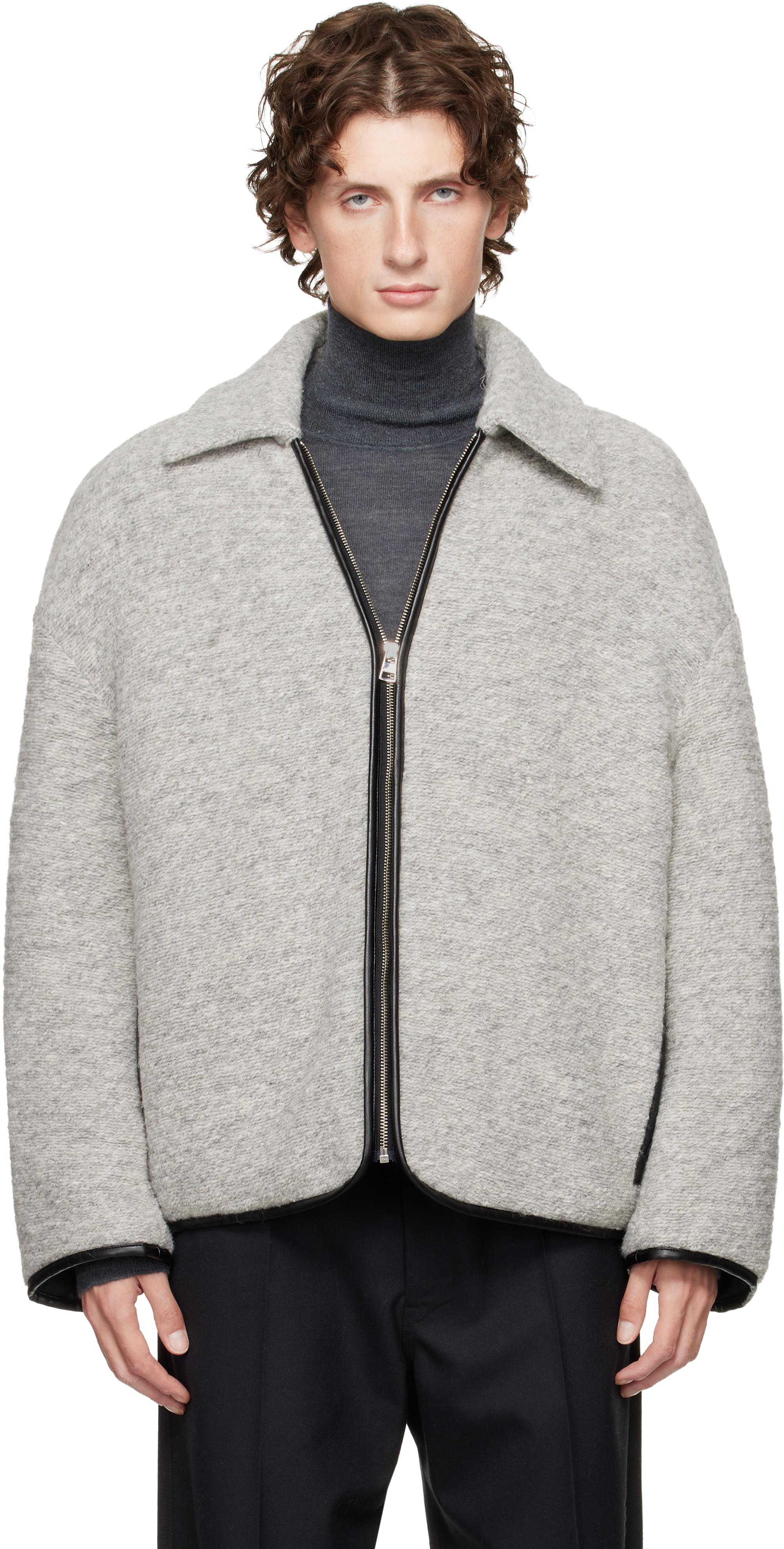 JW Anderson Contrast Trim Casual Jacket in Gray for Men | Lyst