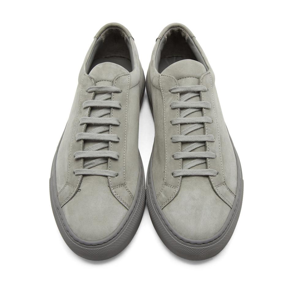 common projects achilles low grey suede