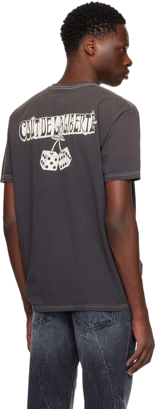 Tシャツ・カットソー COUT DE LA LIBERTE Freddie Palm Tree T-Shirt Charcoal COUT DE LA LIBERTE Freddie Palm Tree T-Shirt Charcoal