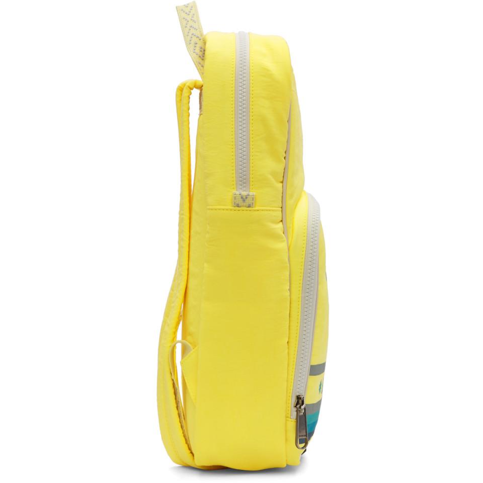 gucci backpack with yellow straps