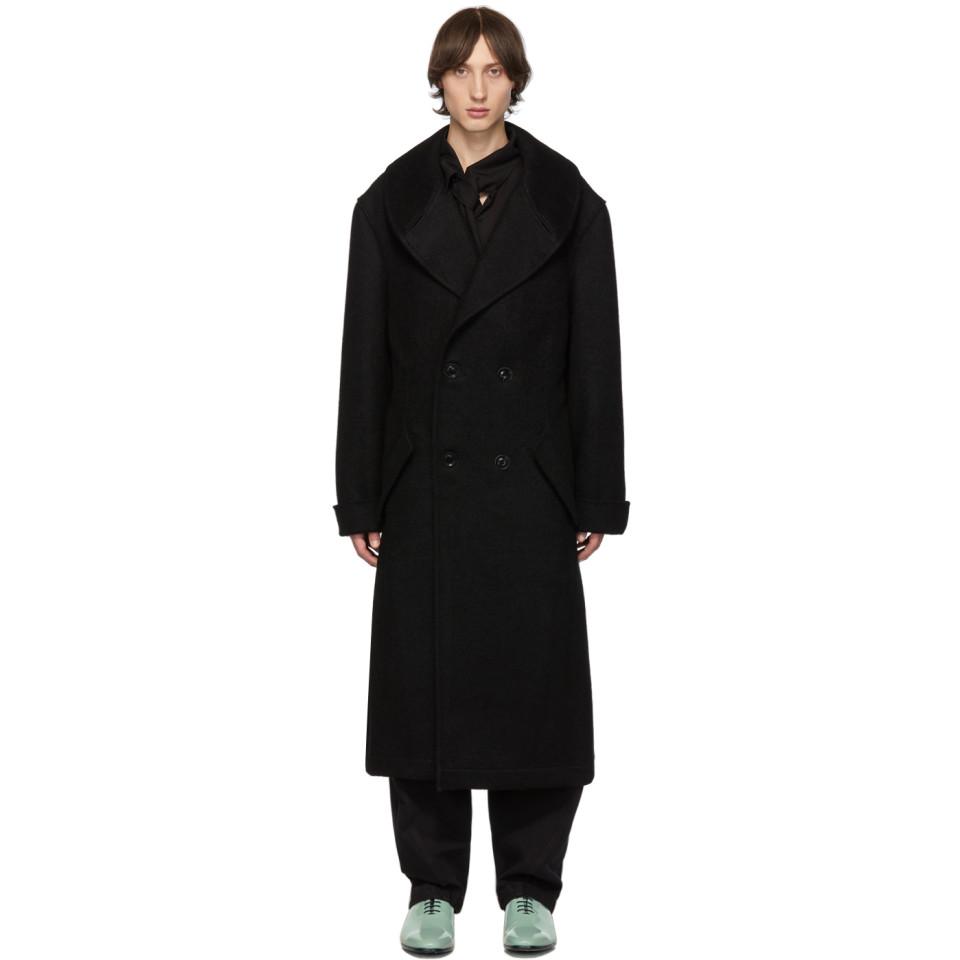 shawl collar long coat