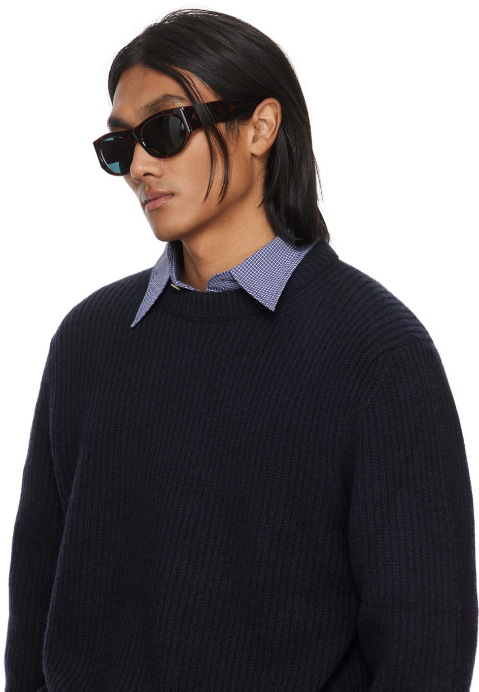 Cutler and Gross メンズ ブラック トータスシェル 9276 サングラス 
