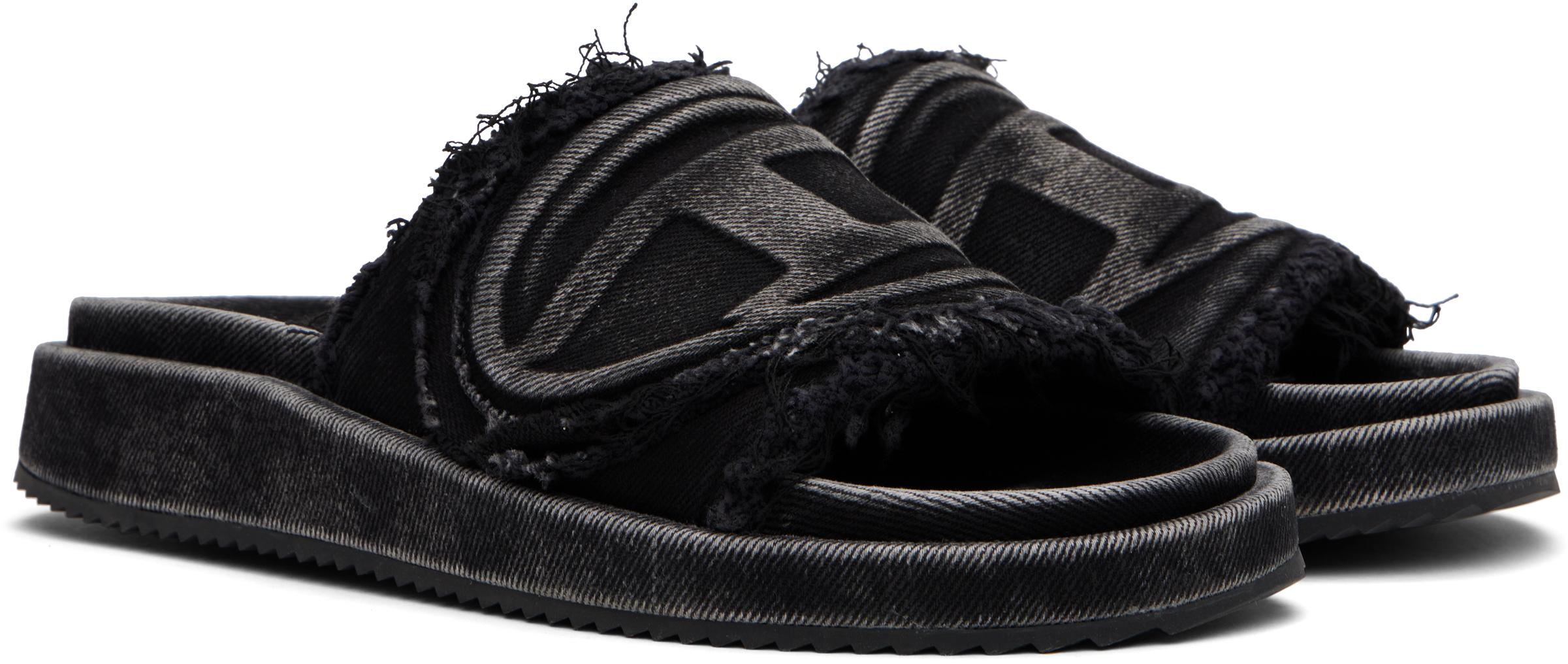【関税込み】Diesel ブラック Sa-Slide Cris Cros サンダル Black Sa-Slide Cris Cros Sandals by Diesel on Sale