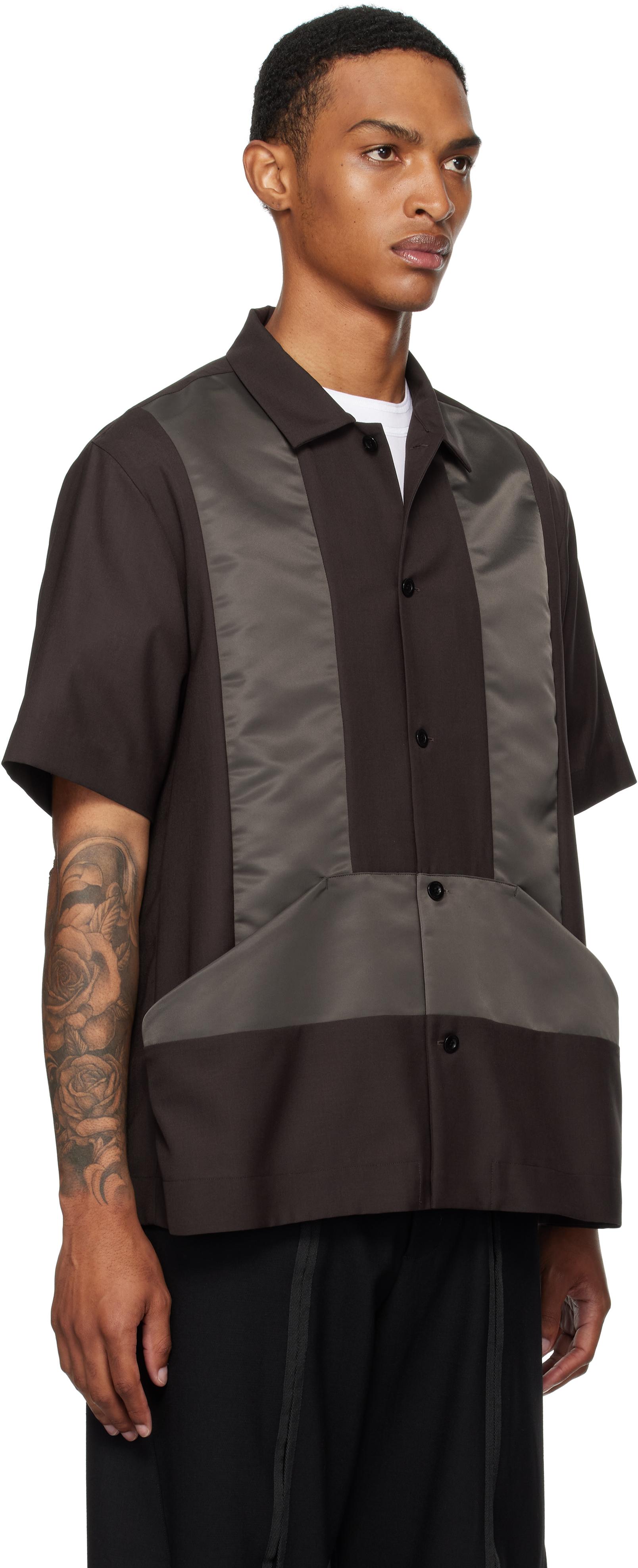 Sacai Suiting Shirt in Black for Men | Lyst
