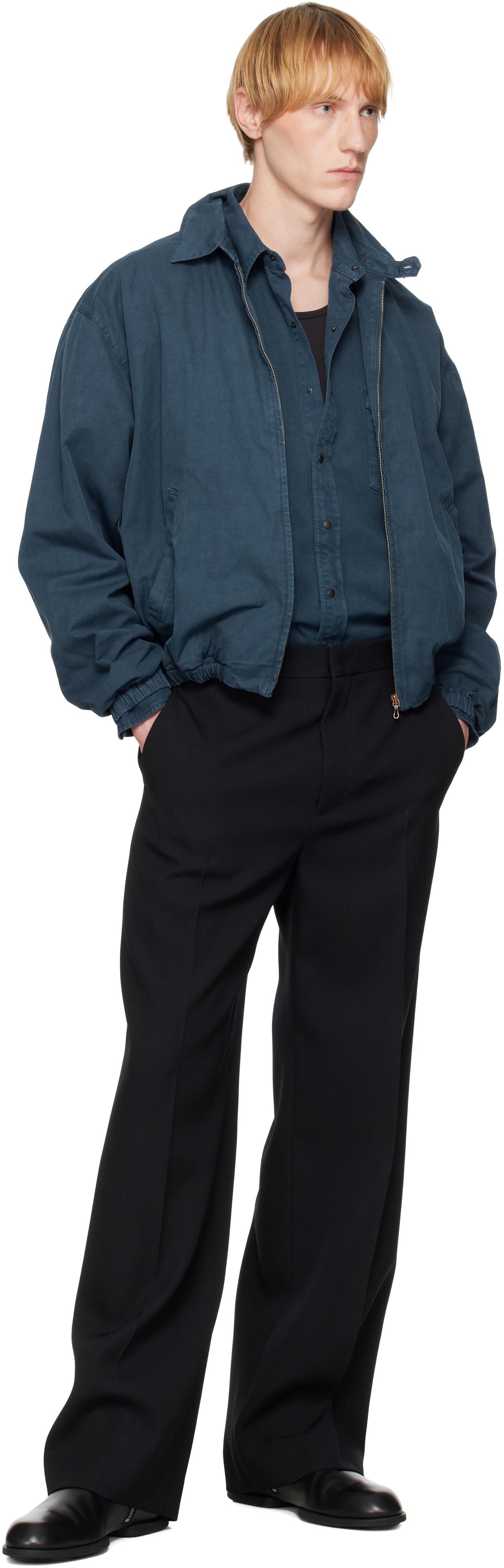 AURALEE Product Dyed Finx Gabardine Swing Jacket in Blue for