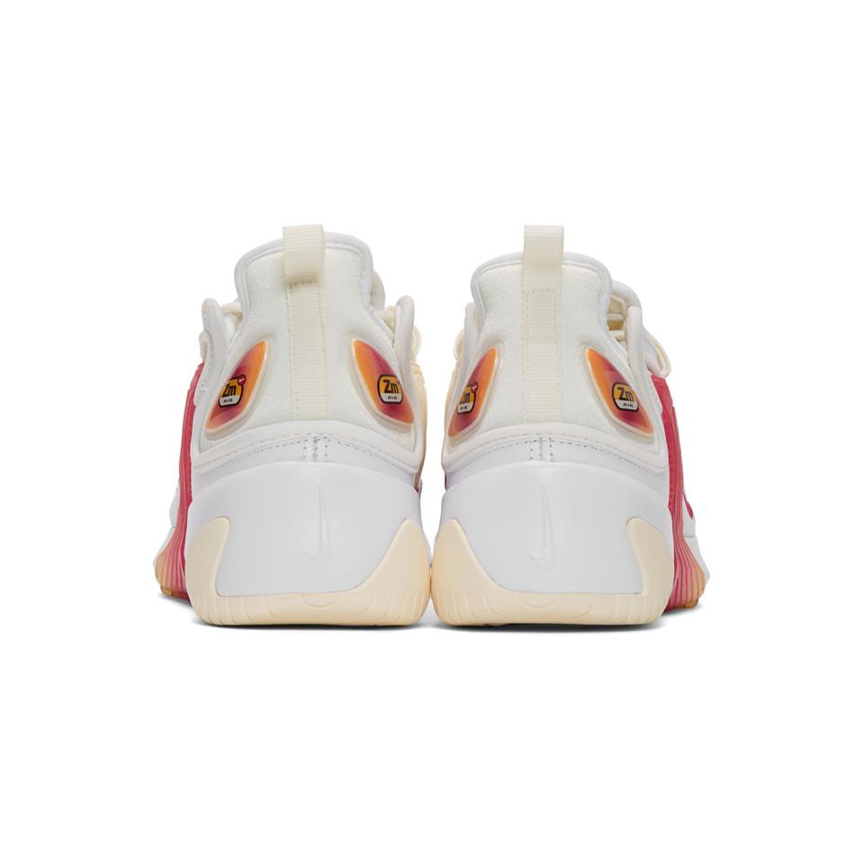 Nike Leather White And Pink Zoom 2k Sneakers Lyst Nike Leather White And Pink Zoom 2k Sneakers Lyst