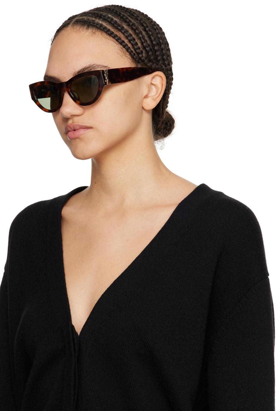 Saint Laurent レディース ブラック ブラウン Sl M94/f サングラス 