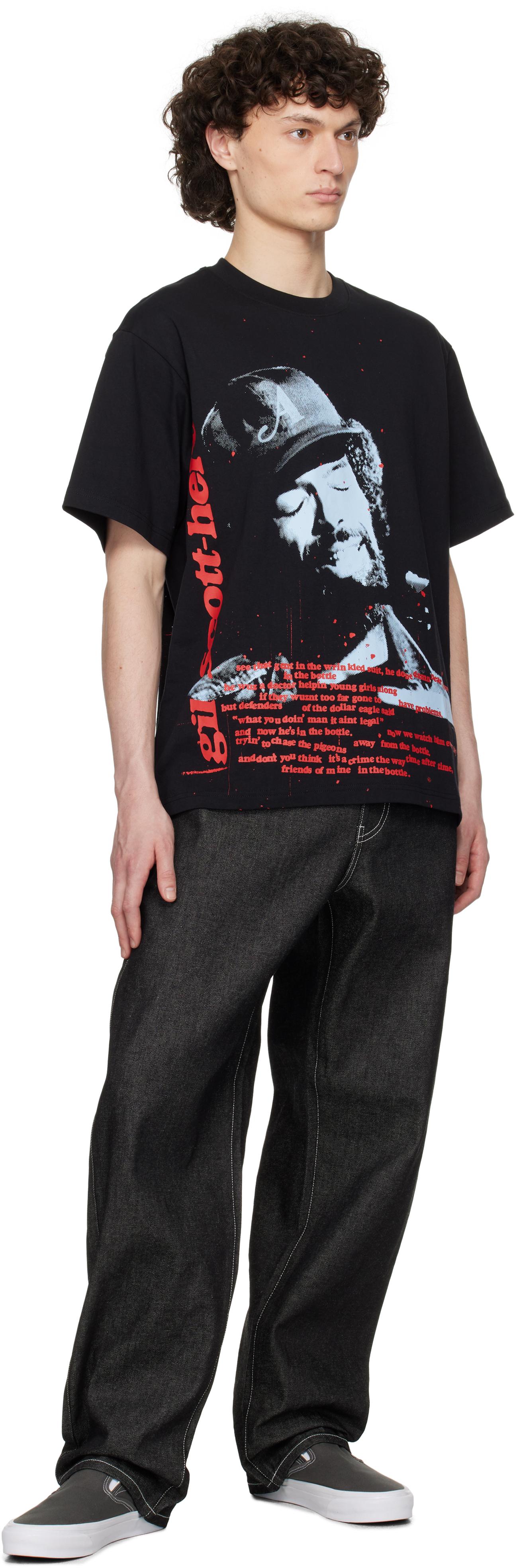 【関税込み】Awake NY ブラック Gil Scott-Heron Icon Tシャツ メンズ AWAKE NY ブラック Gil Scott-Heron Icon Tシャツ
