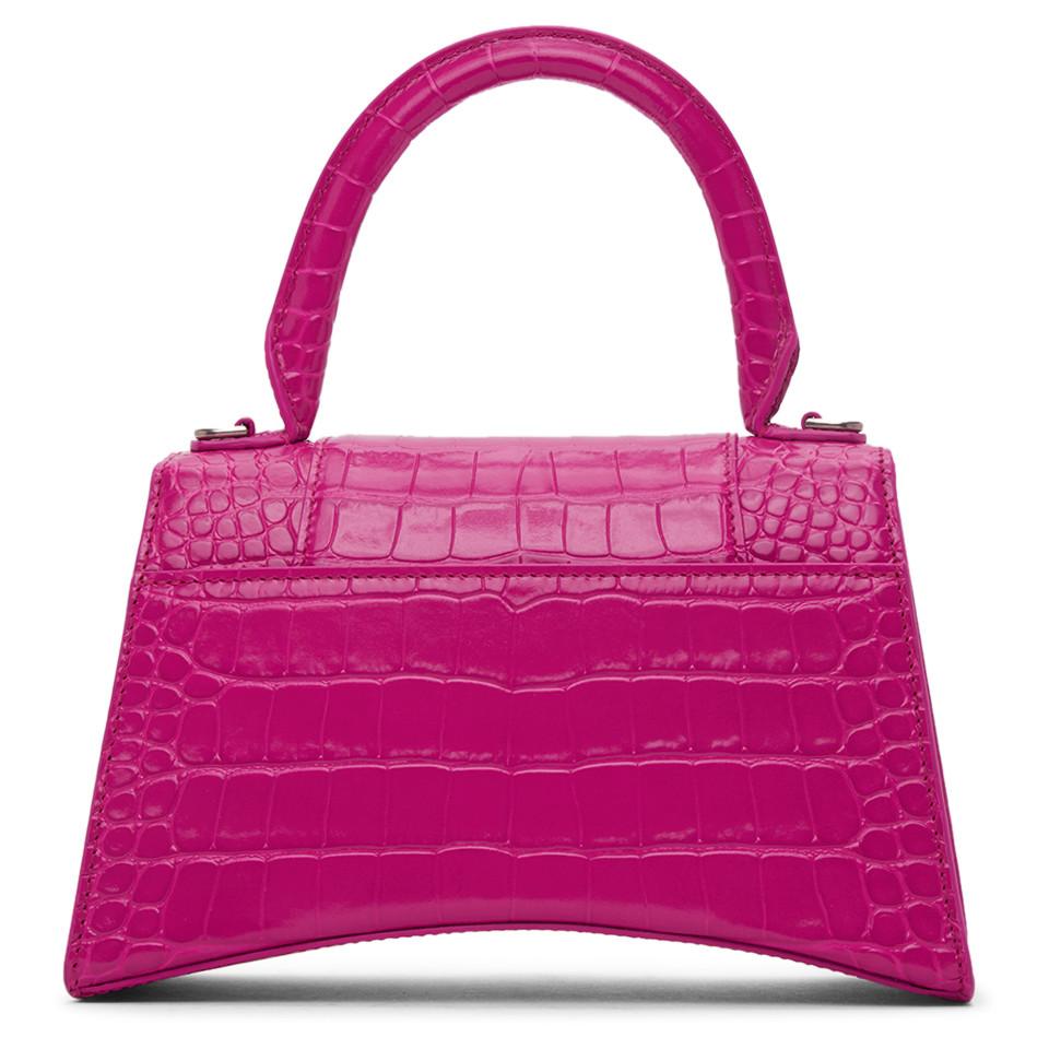 Balenciaga pink croc bag sales