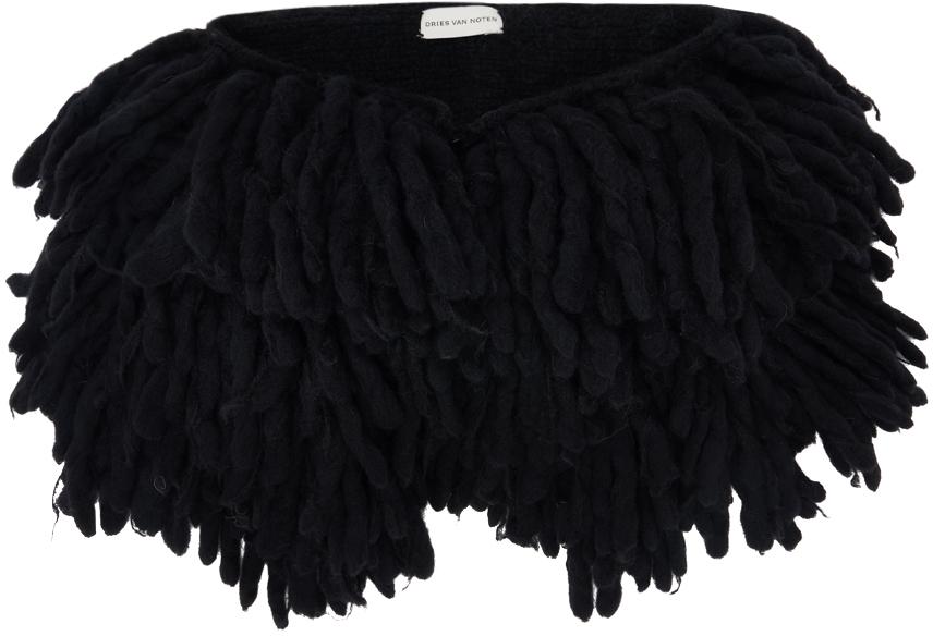 大人気【Dries Van Noten 】フリンジ付きウールブレンドスカーフ DRIES VAN NOTEN ～ フローラルプリントのウールのスカーフ : CLOSET
