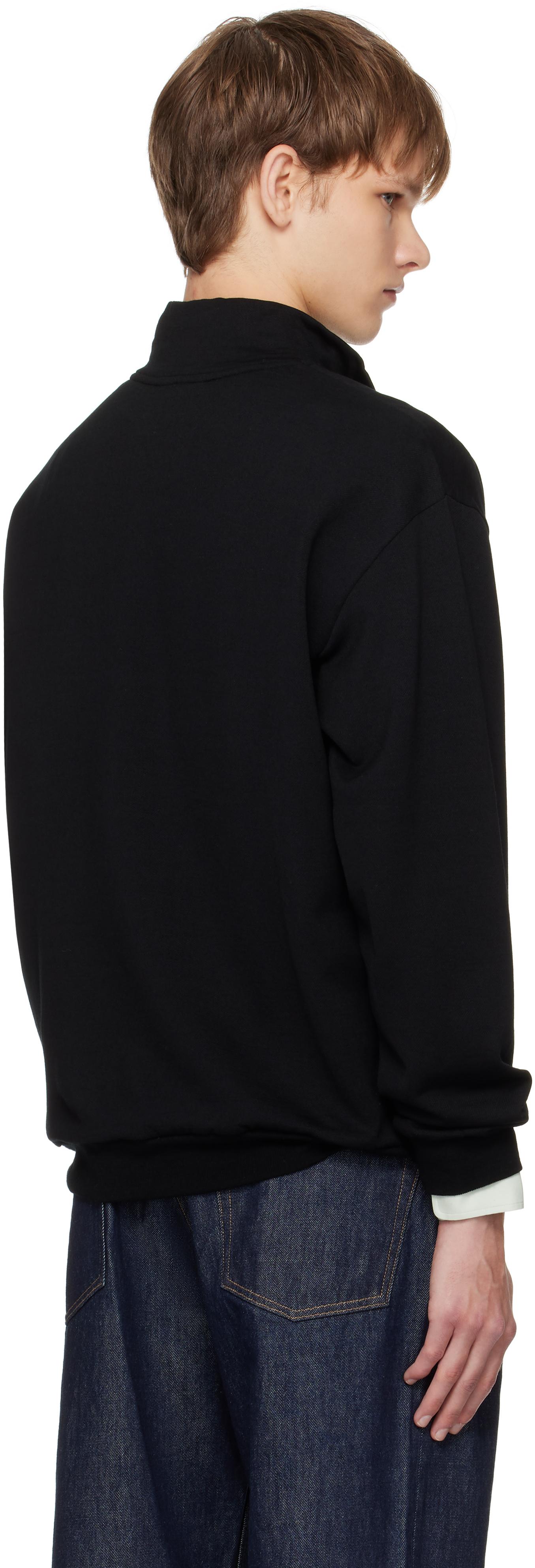 AURALEE Light Wool Sweat Half Zip Sweatshirt in Black for Men | Lyst