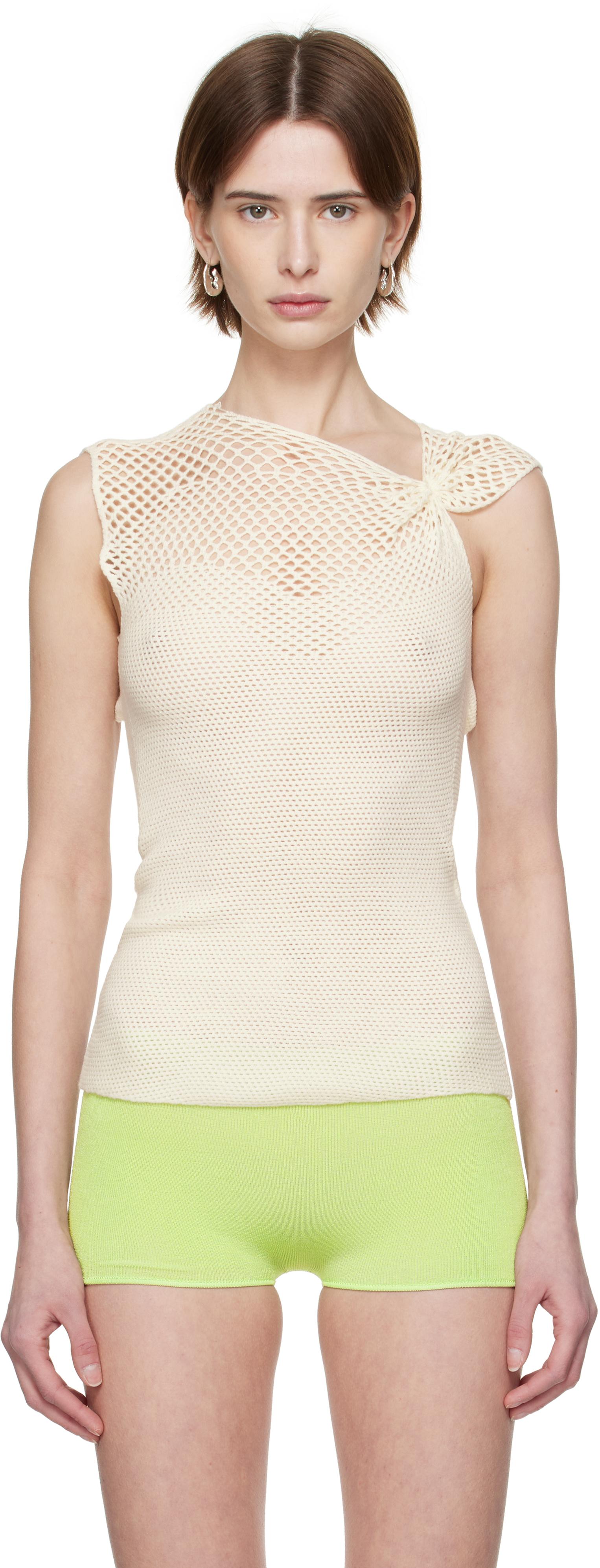 トップス Isa Boulder Handcrafted open knit tank Isa Boulder Handcrafted open knit tank