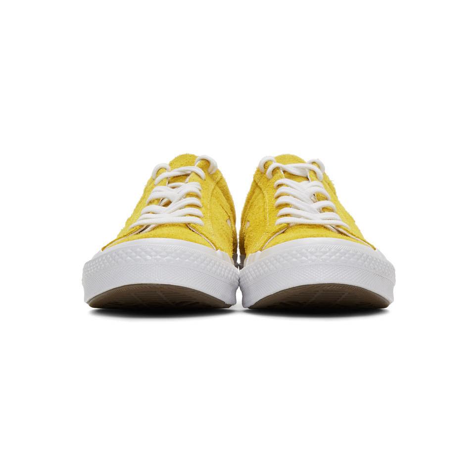 converse one star ox yellow suede
