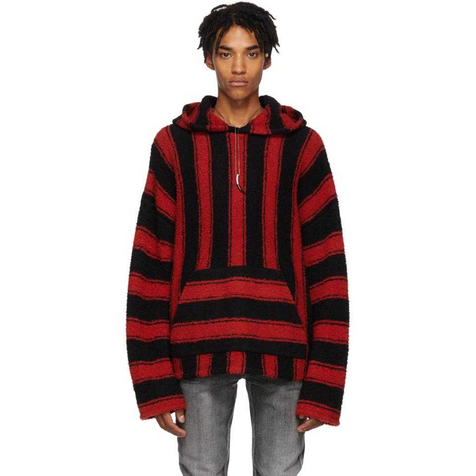 Amiri Black And Red Baja Pullover Hoodie for Men | Lyst