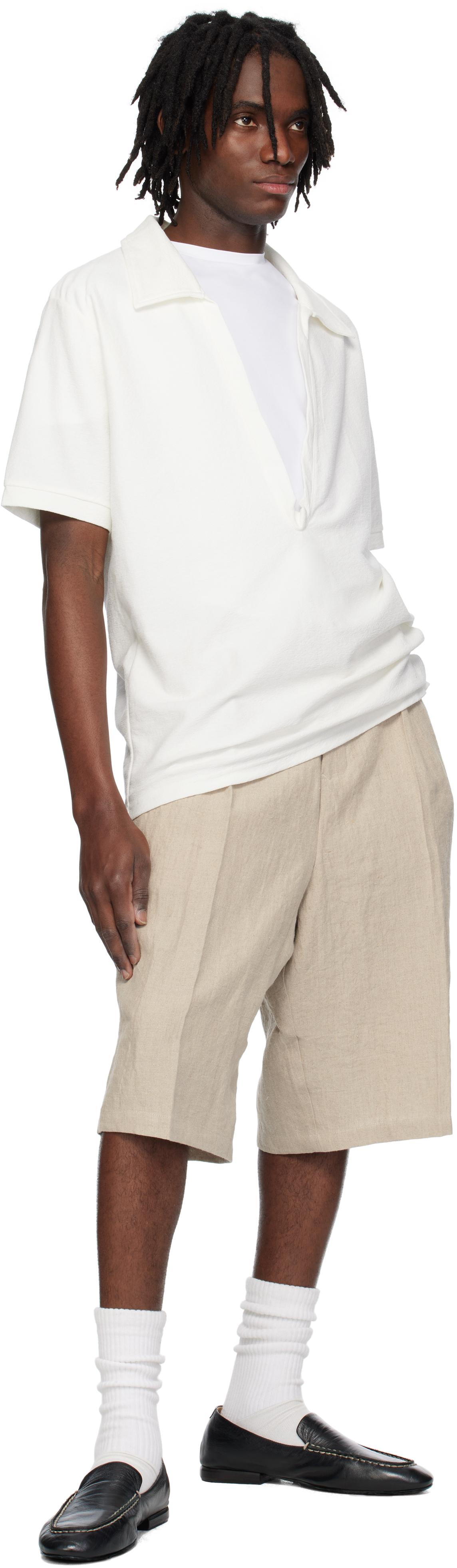 SOSHIOTSUKI Dry Cotton Skipper Shirt in White for Men | Lyst