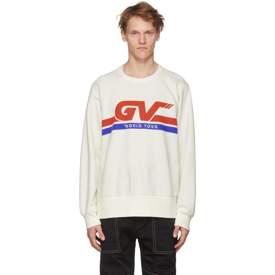 Givenchy White Gv World Tour Sweatshirt 