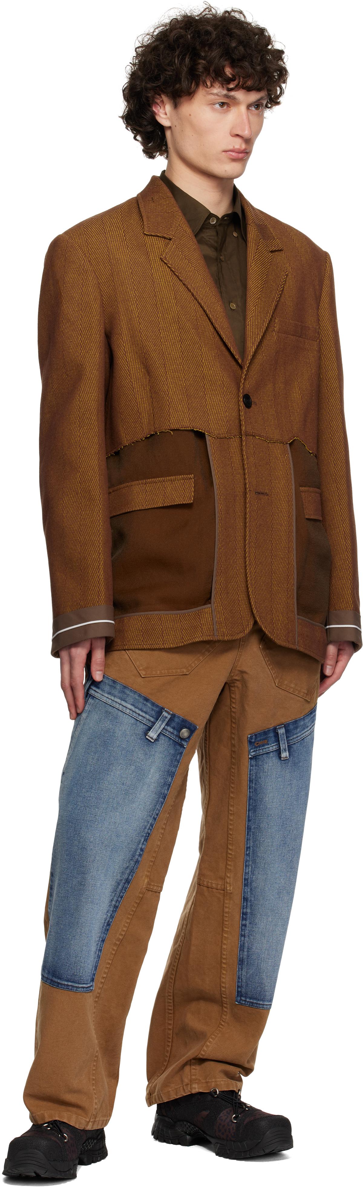 ジャケット ANDERSSON BELL INSIDE OUT BROWN SHEER JACKET 5JH931 ANDERSSON BELL Inside Out Sheer Blazer in Brown for Men | Lyst